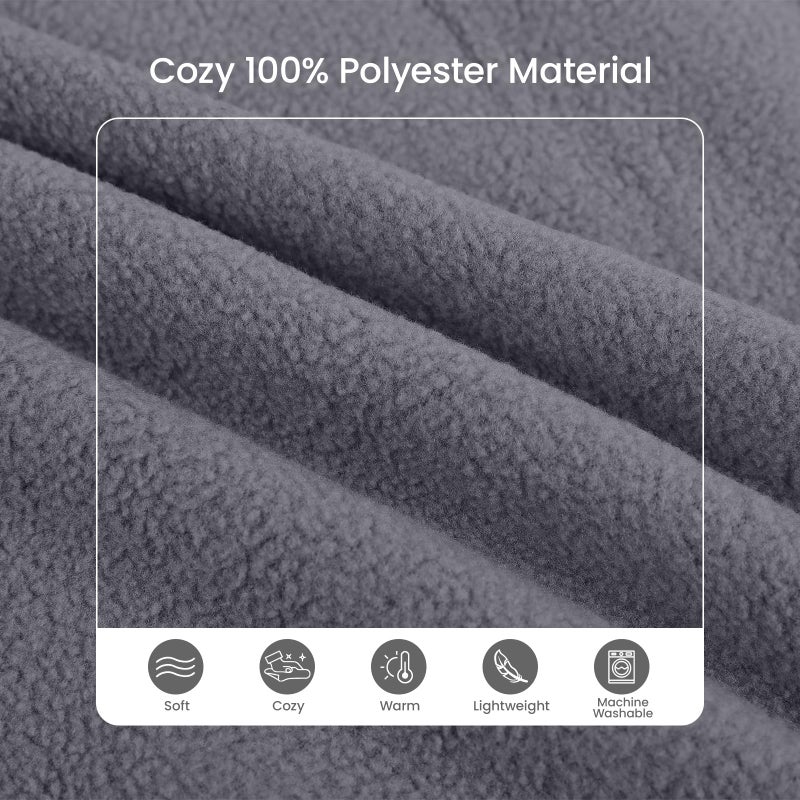 DENTRUN Reversible Dog Coat - Windproof Polar Fleece Vest with Reflective Neck Strips, Hook & Loop Closures, Easy-On Cold Weather Jacket for Medium Puppies (Medium Dogs Gear) - Image 2